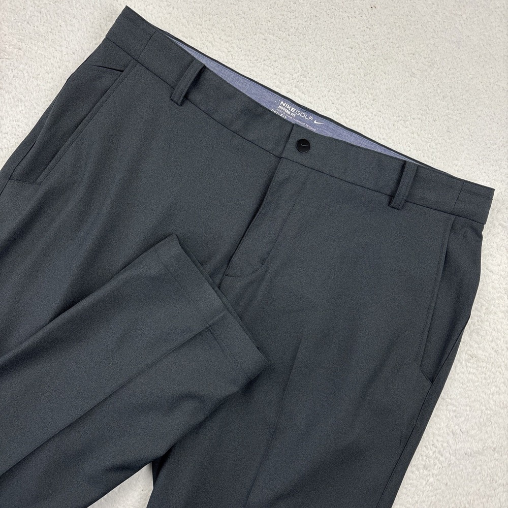 NIKE Dri-FIT Modern Slim Fit Golf Pants Mens 34/32 Gray Flex Stretch Lightweight